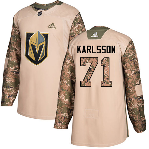 Adidas Golden Knights #71 William Karlsson Camo Authentic Veterans Day Stitched NHL Jersey